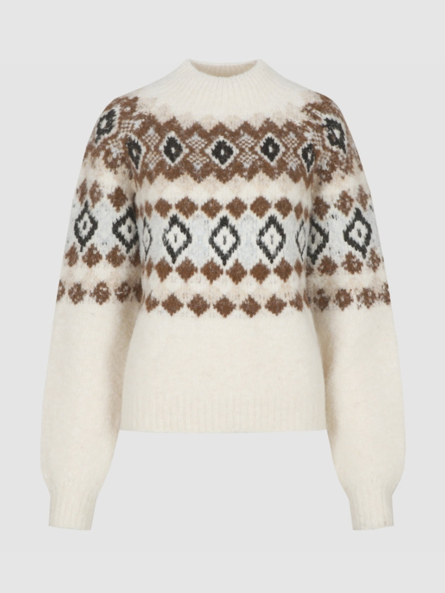 CS The Label trui Khadija sand/dark walnut