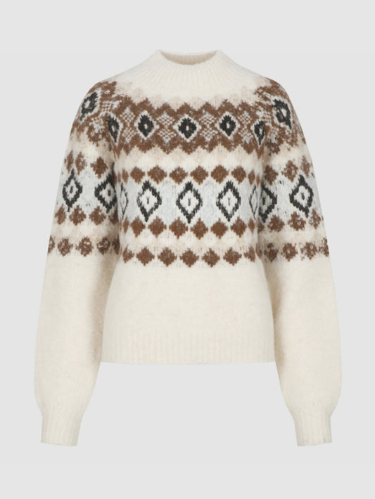CS The Label trui Khadija sand/dark walnut
