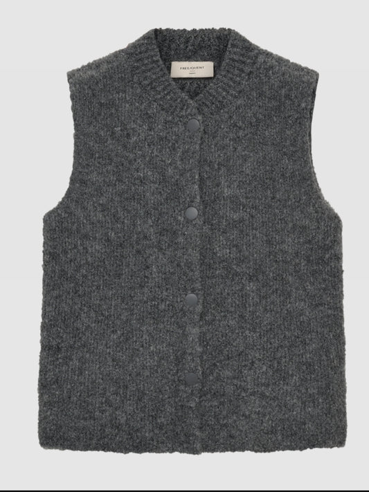 Freequent gilet Jump dark grey melange