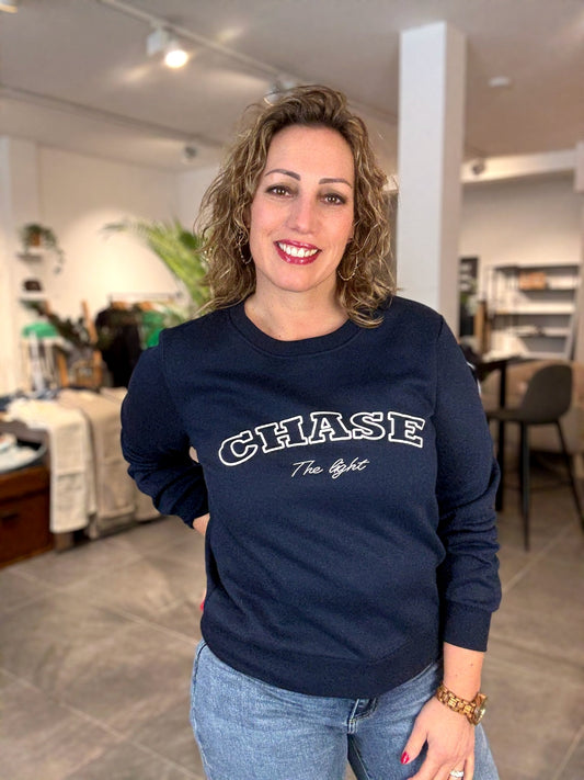 Freequent sweater Kamela navy blazer/star offwhite