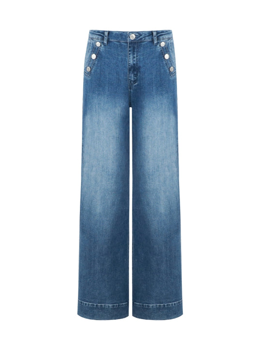 C&S jeans Nadine denim mid blue
