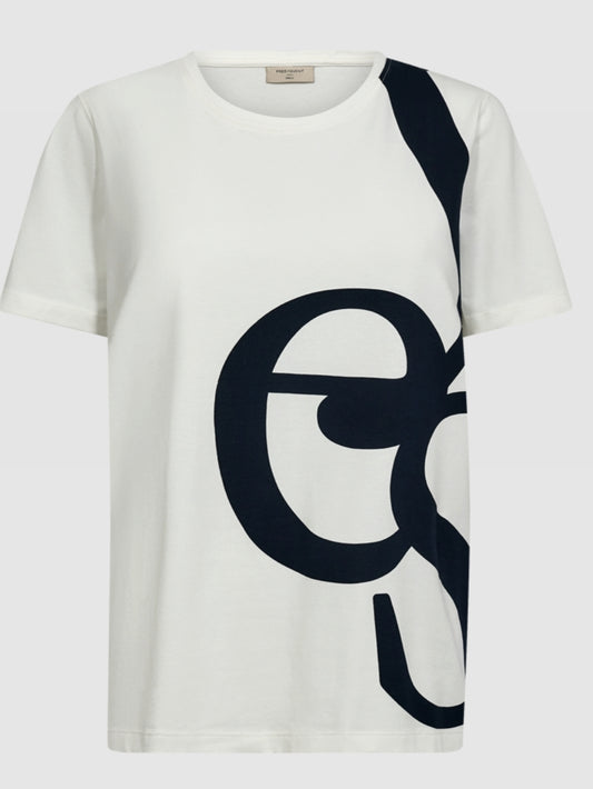 Freequent T-shirt Fenjal star offwhite/navy blazer