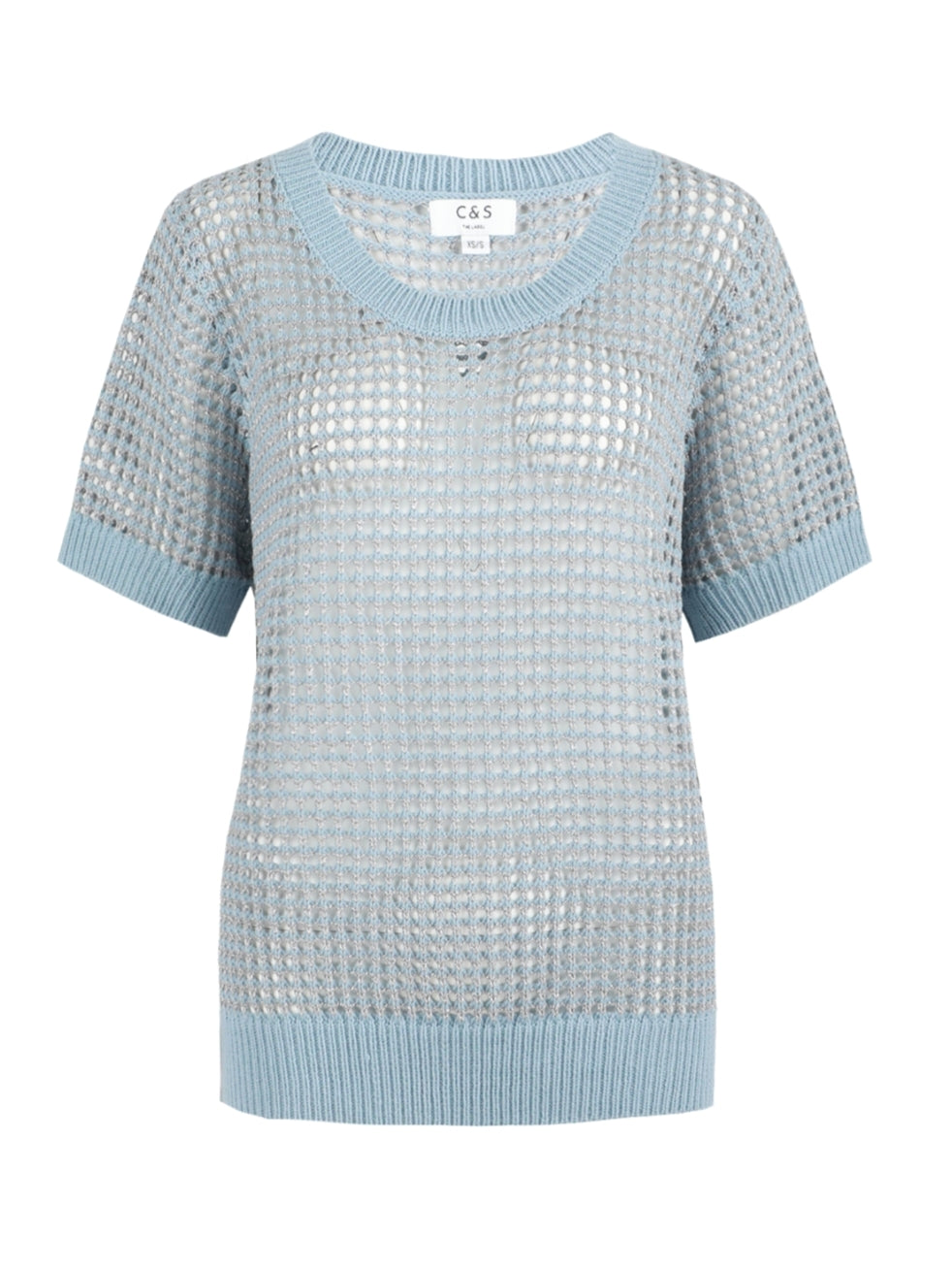C&S trui Annabelle knit stone blue/silver