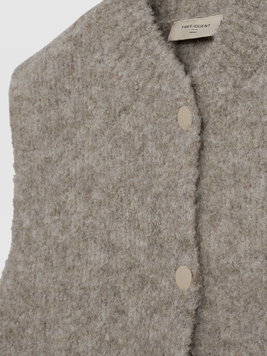 Freequent gilet Jump desert taupe melange