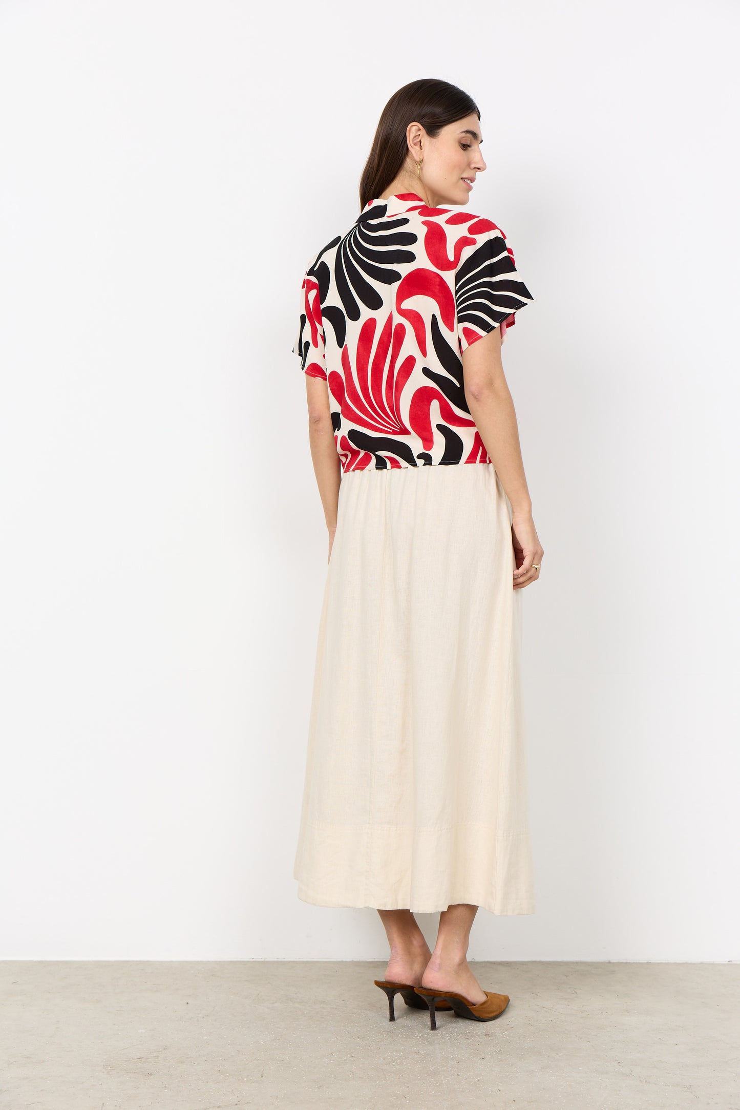 Soyaconcept blouse Feldi 1 zwart/rood