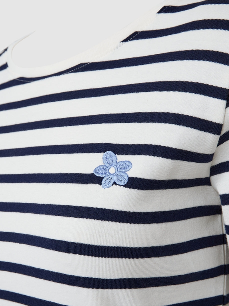 Freequent longsleeve Famila offwhite/navy blazer