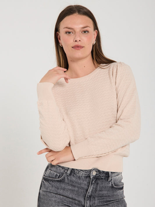 Freequent trui Dodo jacquard pattern moonbeam