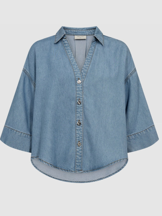 Freequent blouse Milo light blue denim