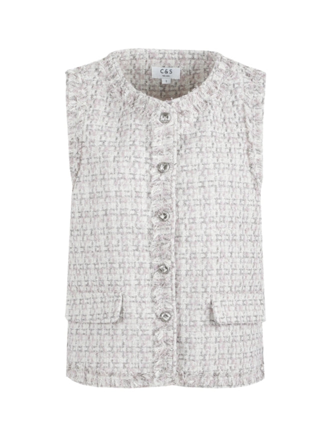C&S gilet Gaby moon rock/color mix