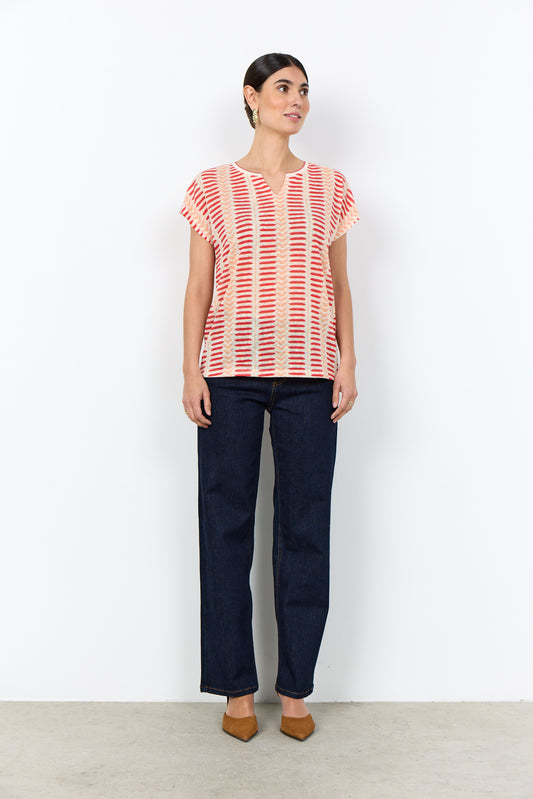 Soyaconcept T-shirt Aretha 45 koraal/peach