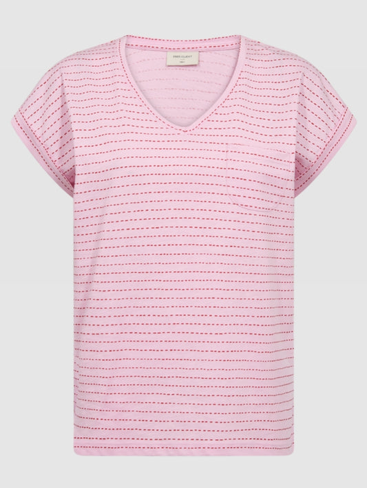 Freequent T-shirt Viva sweet lilac/true red