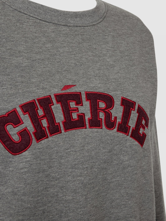 Freequent sweater Wana grey melange/port royale