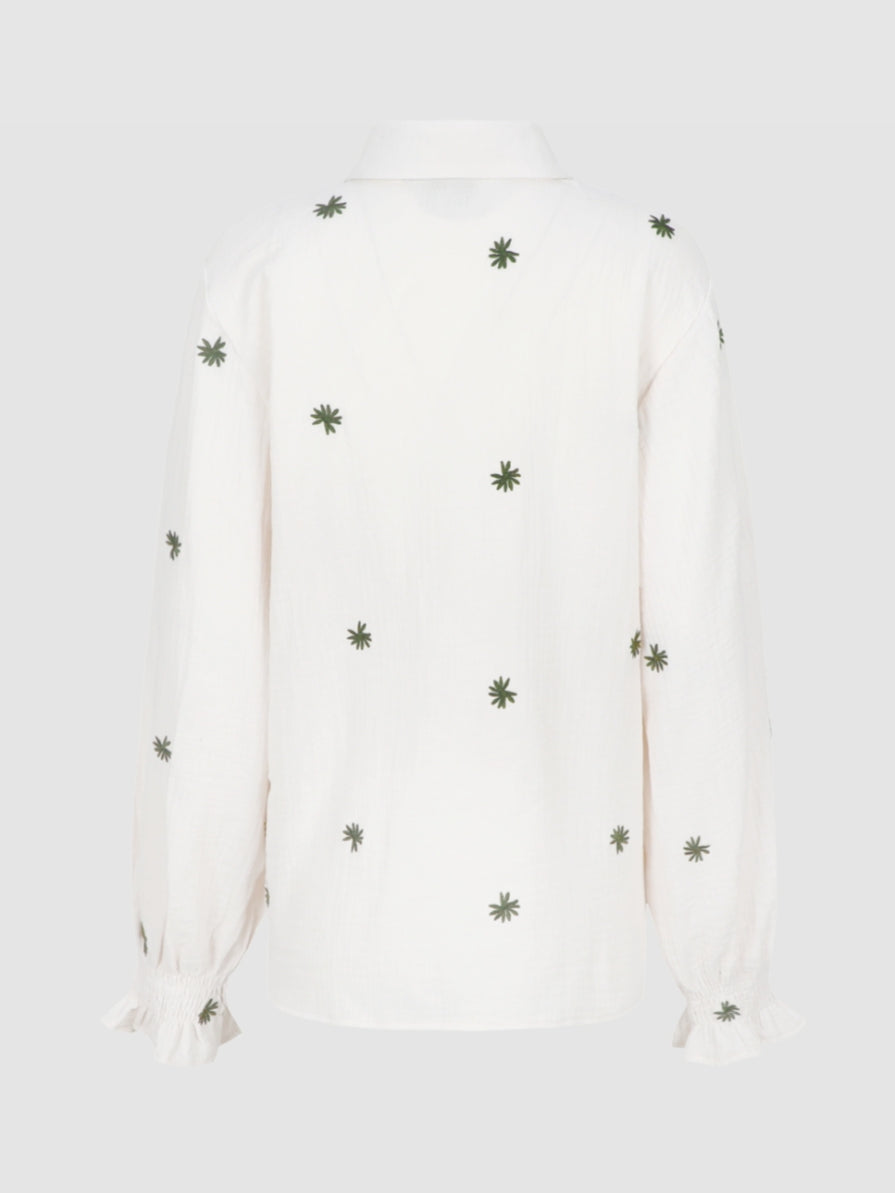 CS The Label blouse Lancy offwhite/dark olive