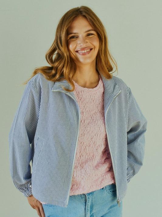 Freequent jack Karo star offwhite/navy blazer