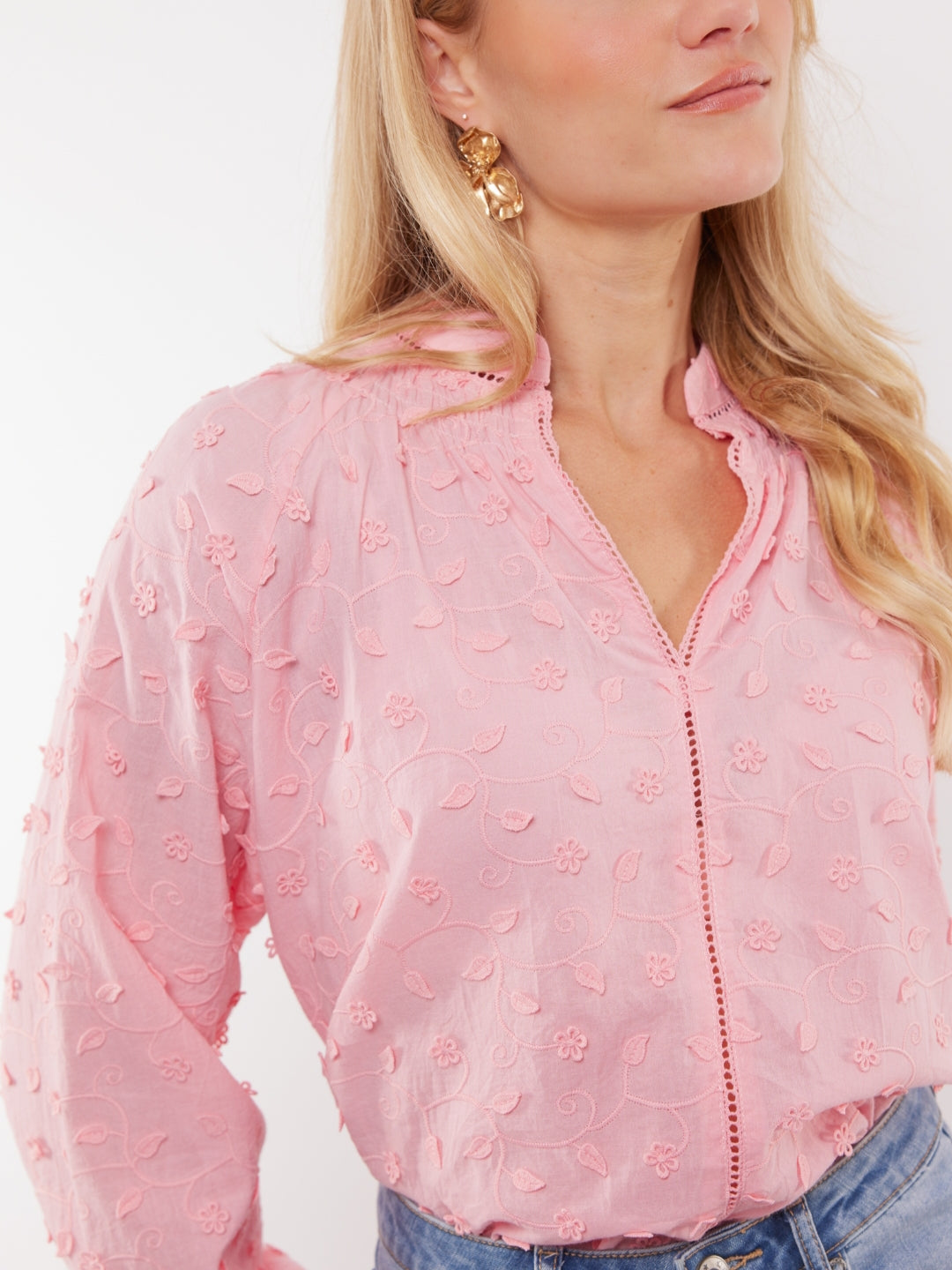 C&S blouse Aria peony pink