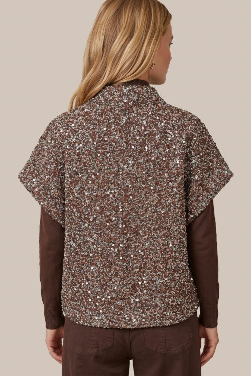 CS The Label gilet Gilana mocha brown/color mix