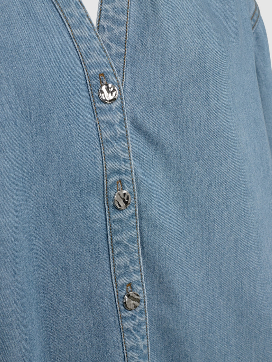 Freequent blouse Milo light blue denim