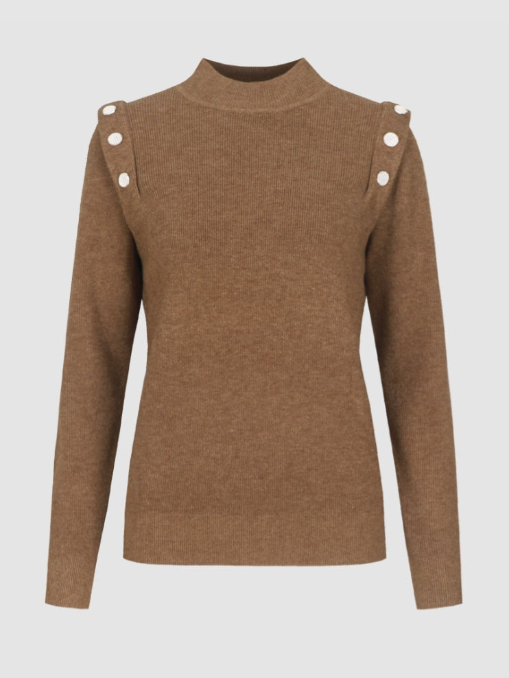 CS The Label trui Kalina dark walnut
