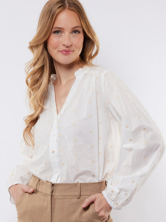C&S blouse Lizzy offwhite/sand