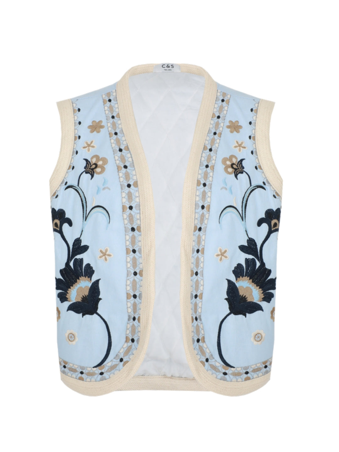 C&S gilet Tory ice blue