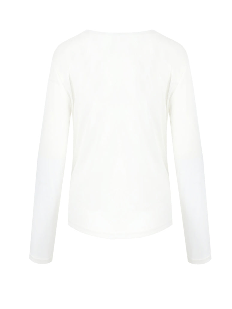 C&S top knit Angel wool white