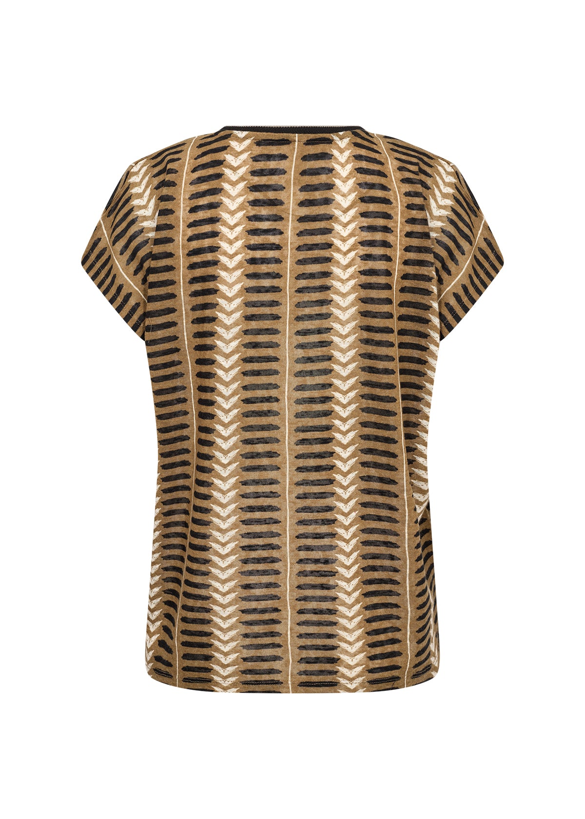 Soyaconcept T-shirt Aretha 45 mosterd/zwart
