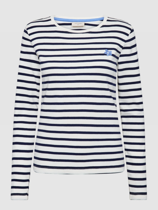 Freequent longsleeve Famila offwhite/navy blazer