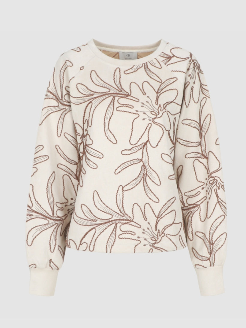 CS The Label sweater Webby sand/dark walnut
