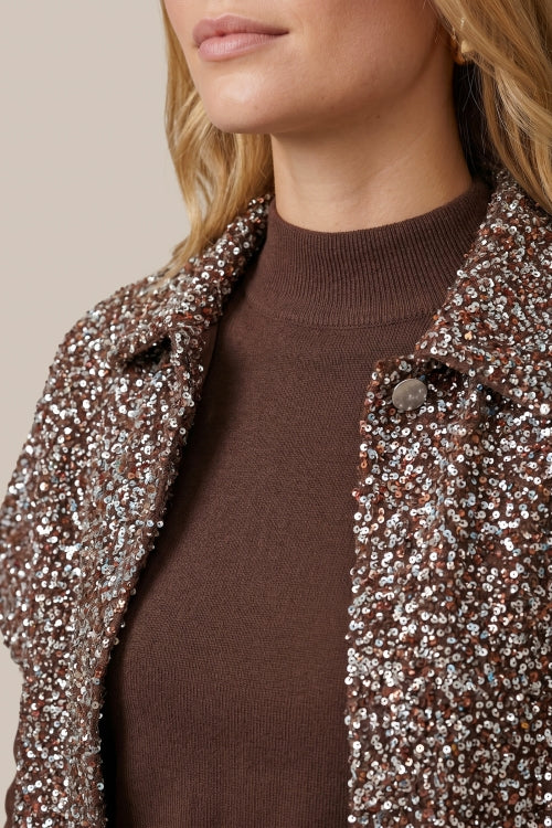 CS The Label gilet Gilana mocha brown/color mix