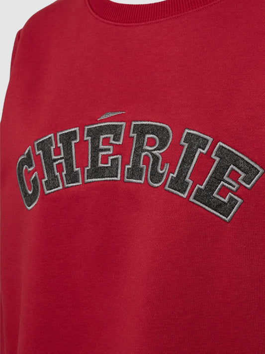 Freequent sweater Wana chili pepper/dark grey